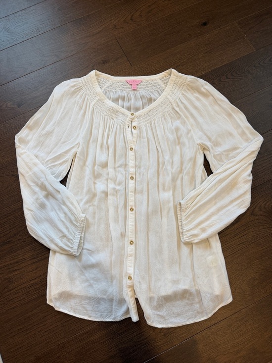 Lilly Pulitzer Tops - Lilly Pulitzer Maribel Button-Front Women's Blouse Size Large - C40-029
